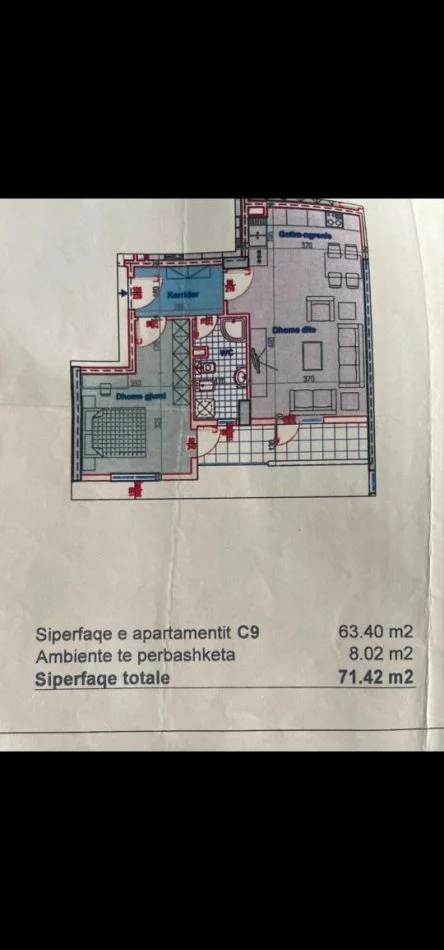 Tirane, vendesi appartamento 1+1+Balcone Piano 3, 72 m² 110.000 € (YBERESTO)
