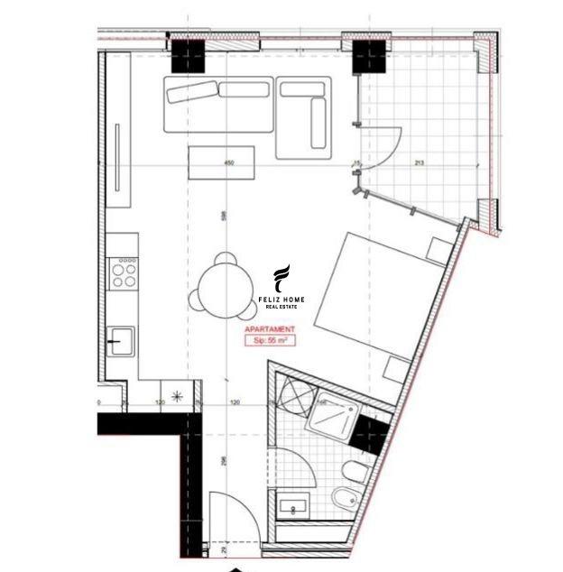 SHITET APARTAMENT 1+1 ASTIR 9.000.000 LEKE FH-73605