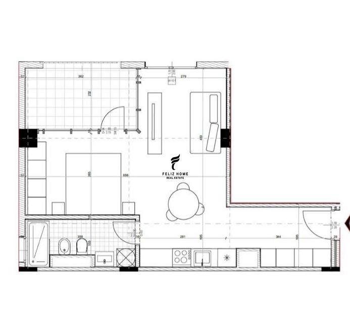 SHITET APARTAMENT 1+1 ASTIR 9.000.000 LEKE FH-73603