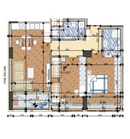 SHITET APARTAMENT 2+1+2 LION RESIDENCE 2 180.000 EURO