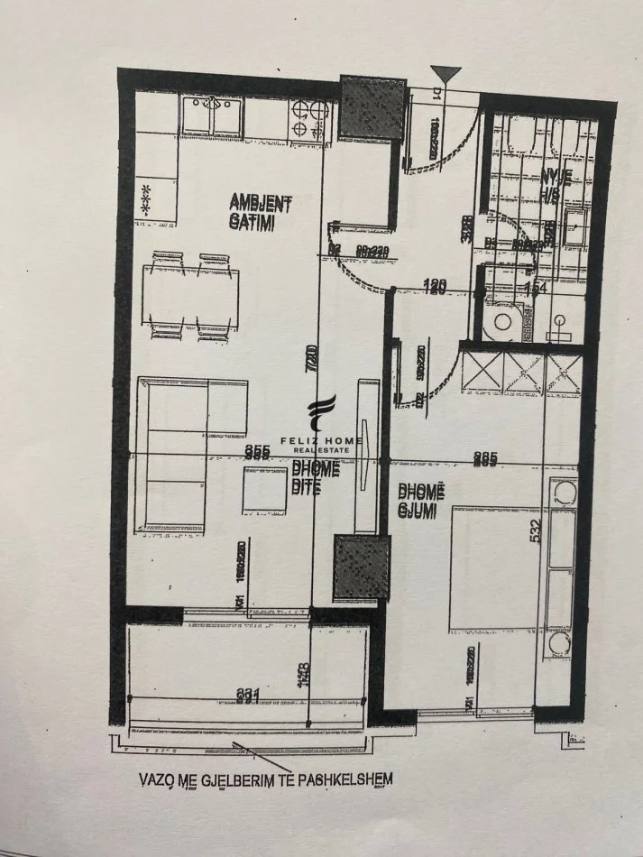 Tirane, shitet apartament 1+1+Ballkon Kati 8, 81 m² 125.000 € (ISH FUSHA AVIACIONIT)