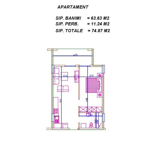 Occasione! Appartamento 1+1 in vendita a Kune - Shengjin, molto vicino al mare