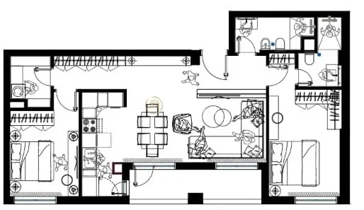 Tirane, vendesi appartamento 2+1 Piano 2, 113 m² 163.850 € (Fresku)