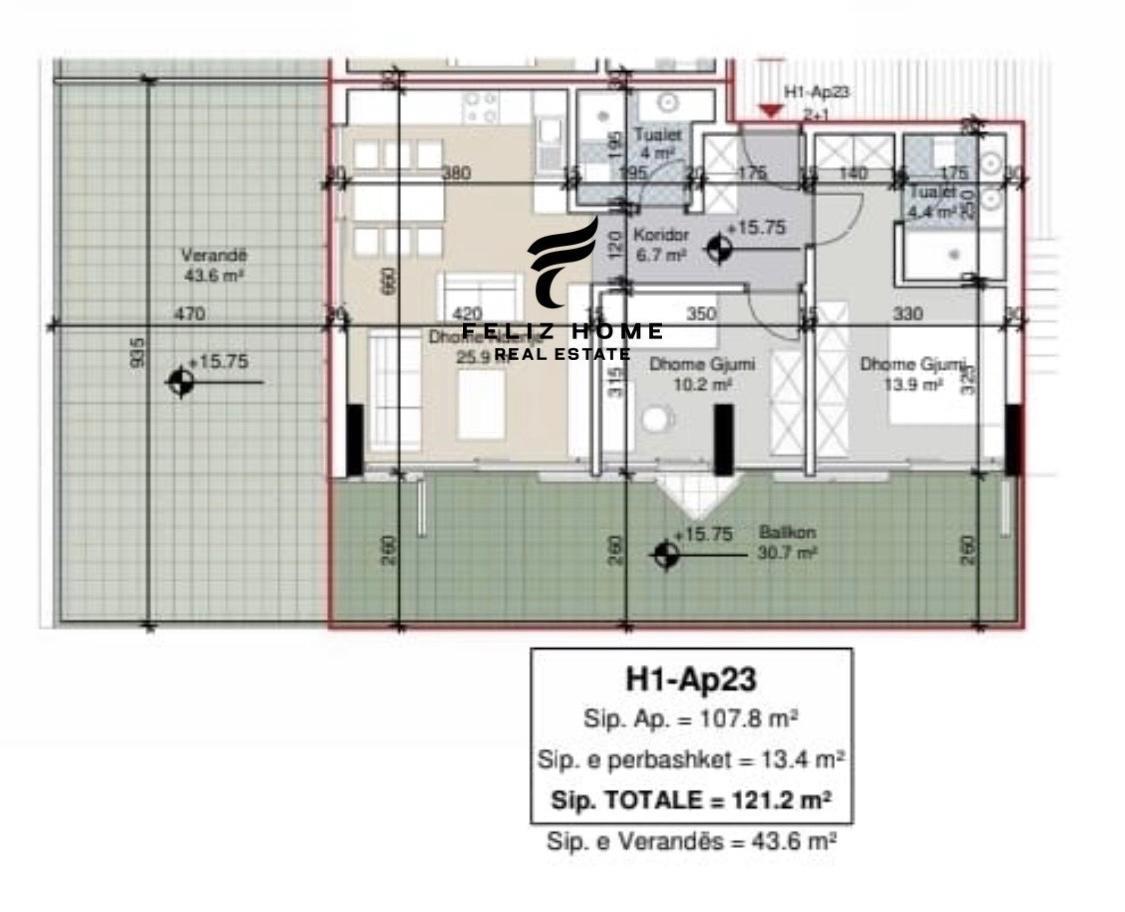 SHITET PENTHOUSE 2+1 PORTO LALZI 505.000 EURO