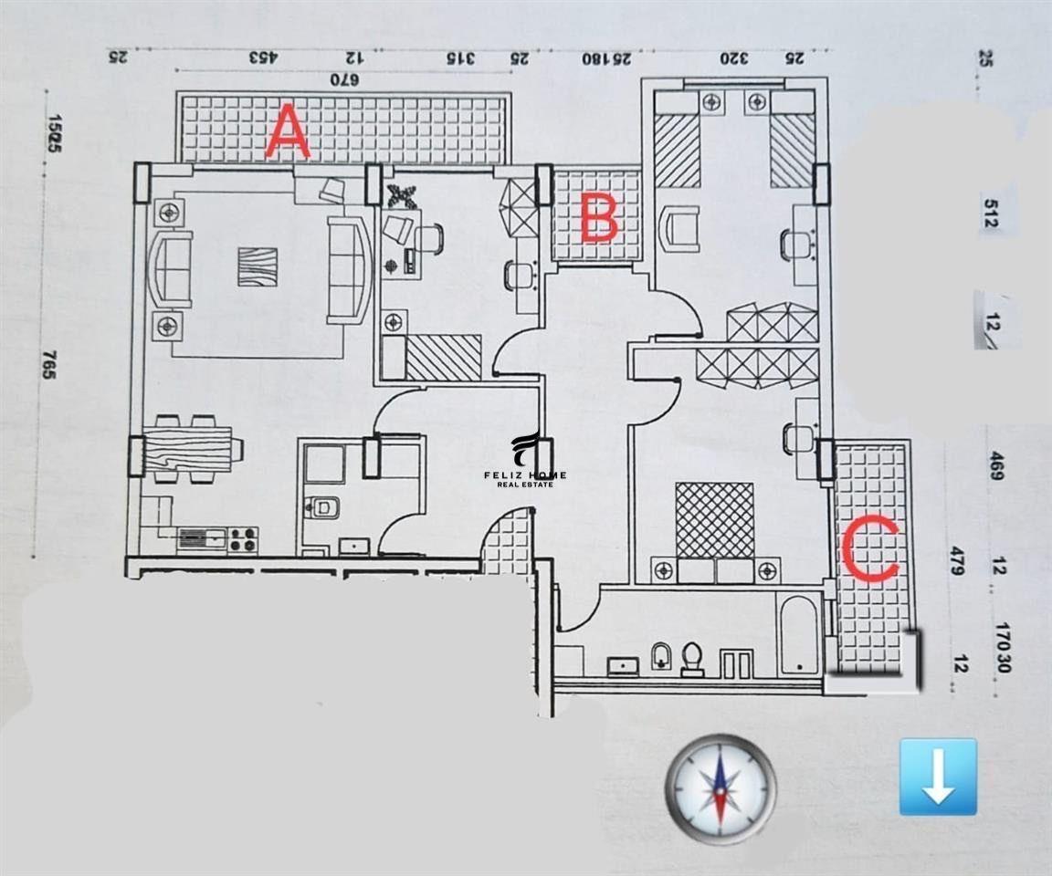 ZYRE ME QERA 160 M2 BLLOKU 2.200 EURO