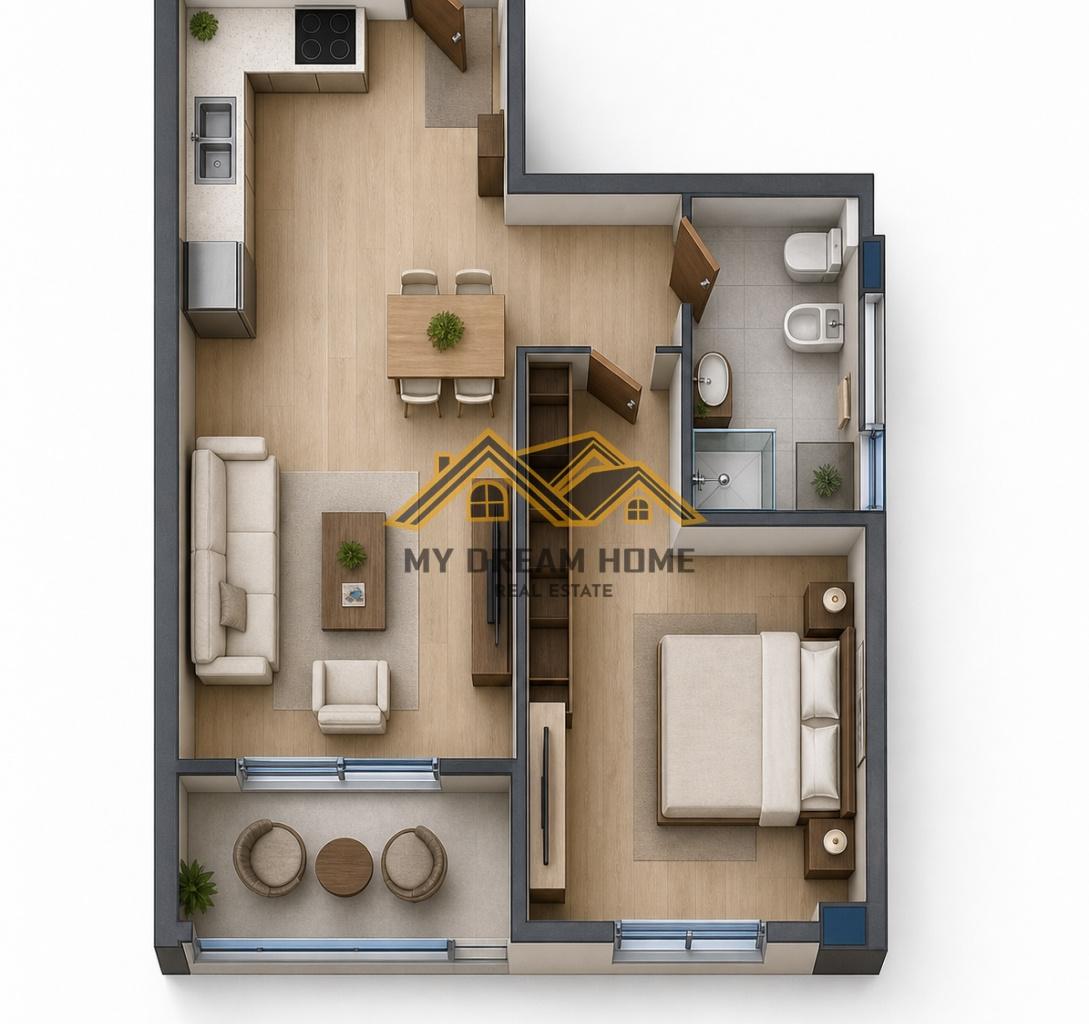 Shitet Apartament 1+1 60m2 – Rezidenca Oriental, Golem