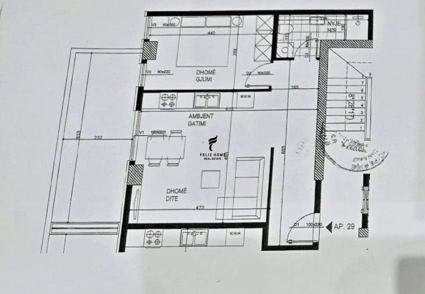 SHITET APARTAMENT 1+1 ISH FUSHA AVIACIONIT 119.500EURO FH-72