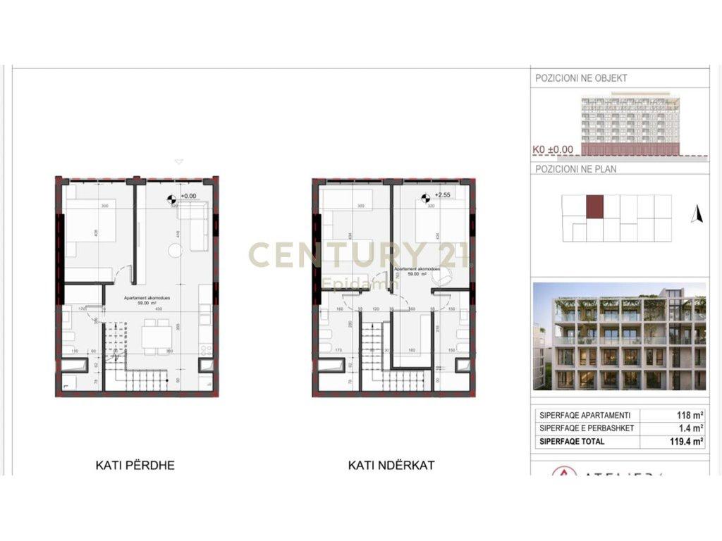 850€/m² Shesim dupleks tek Rezidenca “Mes Pishave” Mali