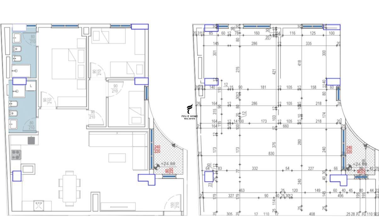 SHITET APARTAMENT 3+1 ZOGU ZI 297.000 EURO FH-76416