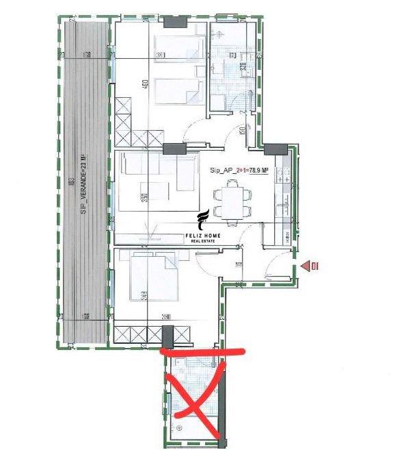 Commercial Space for Rent 120m2 on Boulevard, New Building, 60,000 LEK FH-71149