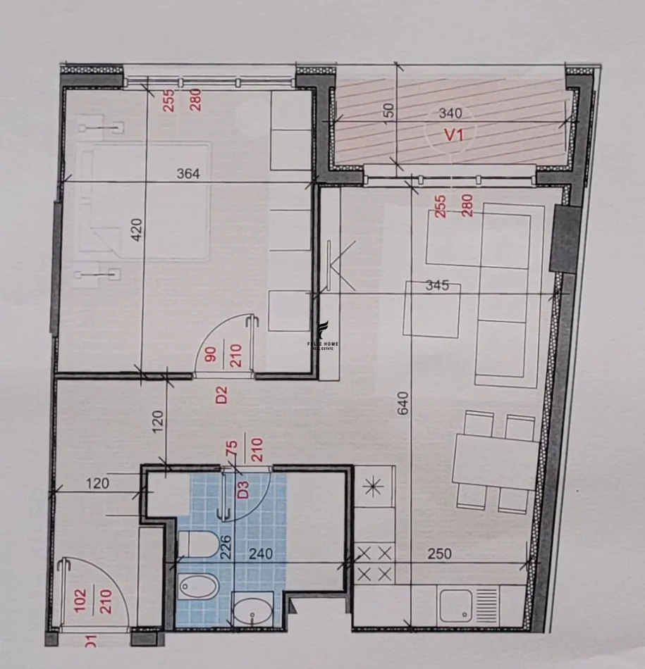 Tirane, vendesi appartamento 1+1 Piano 5, 74 m² 180.000 € (ALI DEMI)