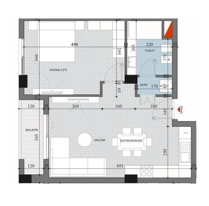🏡 Shitet apartament 1+1 te Residenca Diellon 2 ne Paskuqan