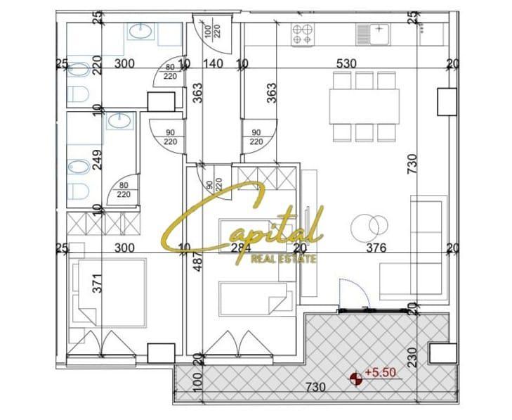 SHITET APARTAMENT 2+1+2 RRUGA DRITAN HOXHA 182.000 EURO