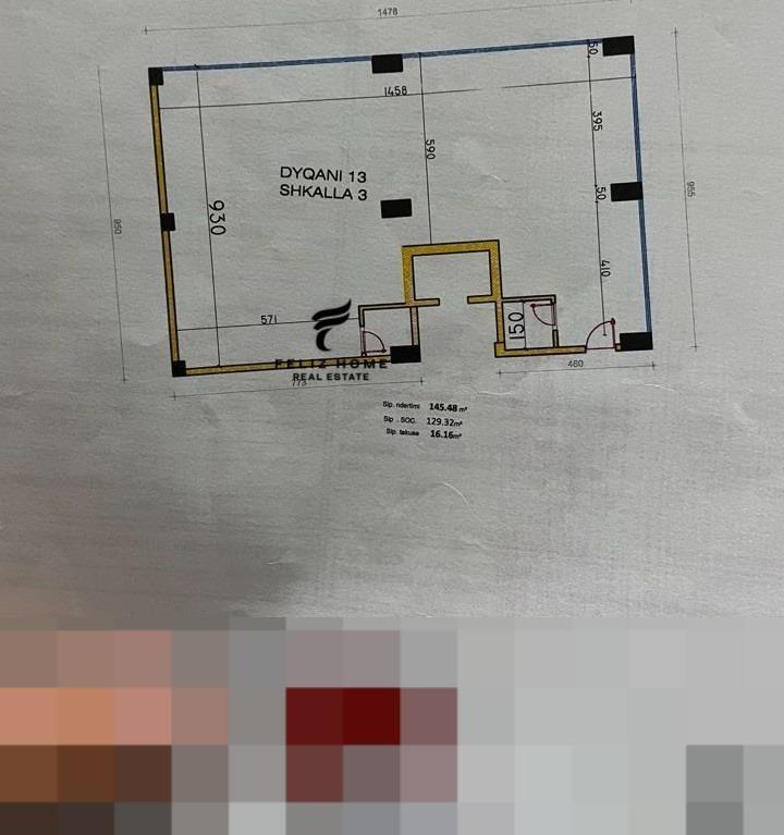 AMBIENT BIZNESI ME QERA 130 M2 ASTIR 550 EURO