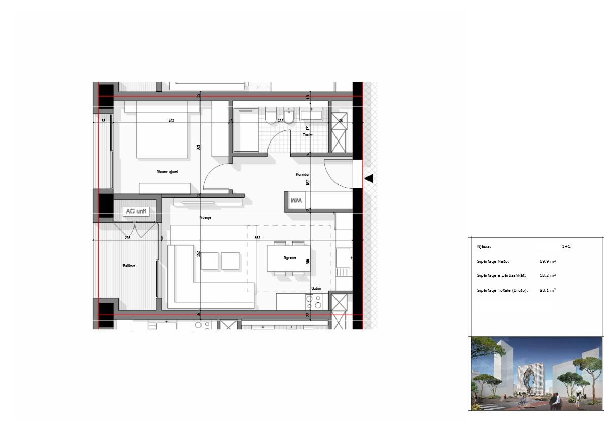 For Sale: 1+1 Apartment on Tirana Boulevard in Bulevardin e R