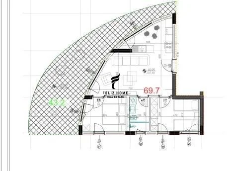 Tirane, shitet apartament 2+1 Kati 2, 125 m² 196.000 € (KODRA E DIELLIT)