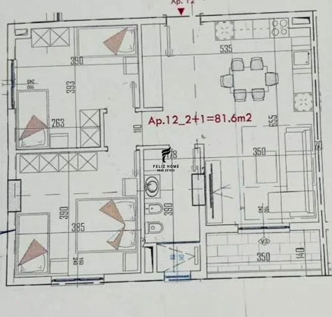 Tirane, vendesi appartamento 2+1 Piano 4, 94 m² 129.000 € (PASKUQAN)