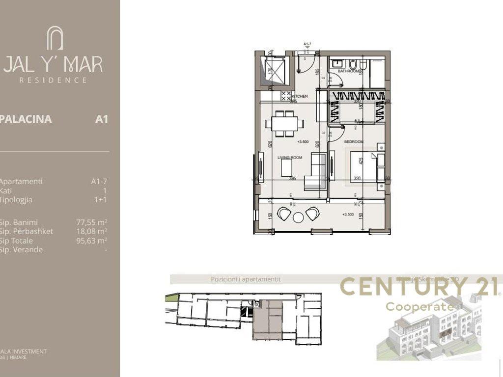 APARTAMENTI FUNDIT 1+1 NË KOMPLEKSIN JAL Y MAR RESIDENCE!