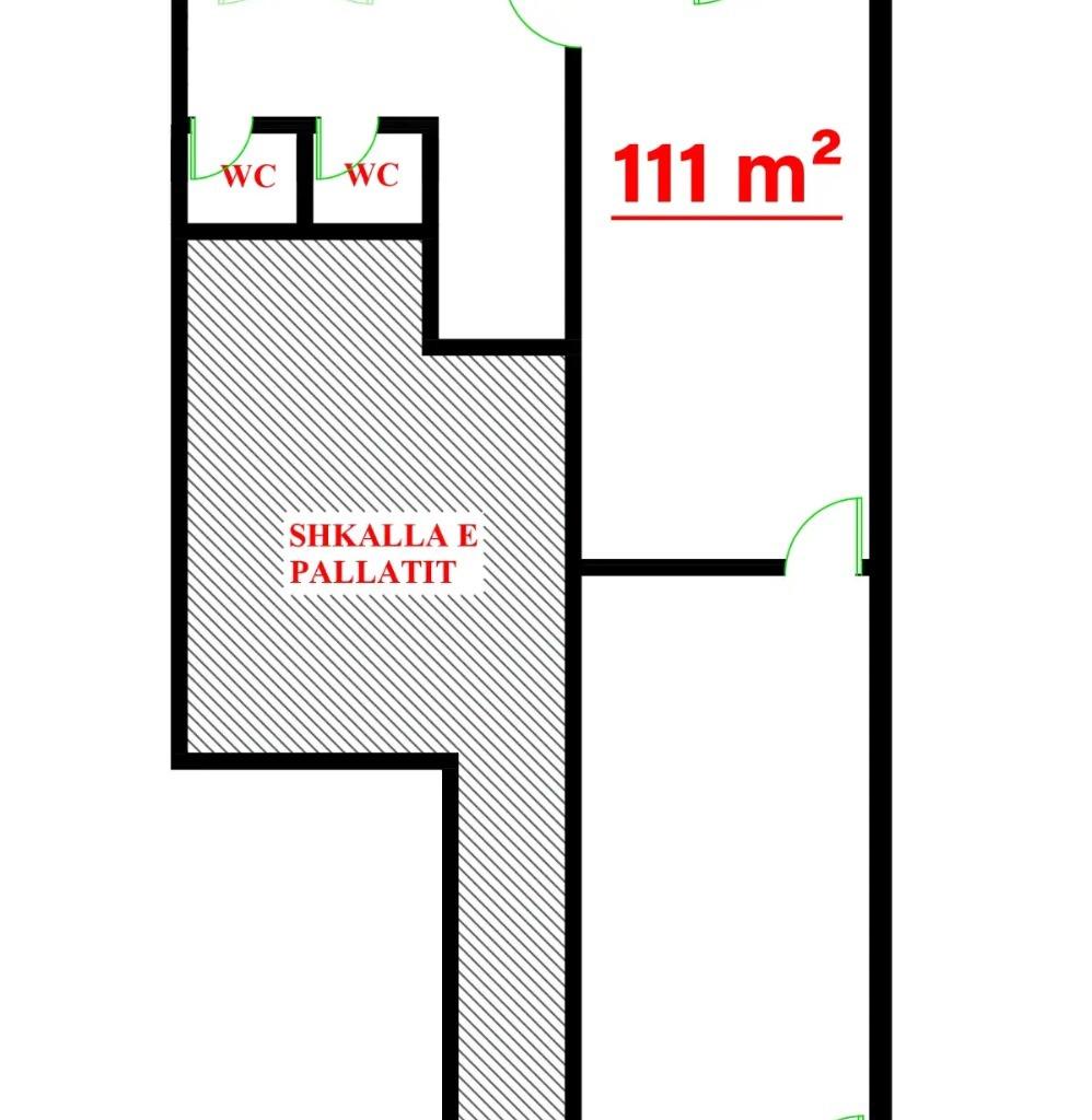 SHITET AMBIENT KOMERCIAL 111 m² NË ASTIR – 3 DYQANE TË BASHK