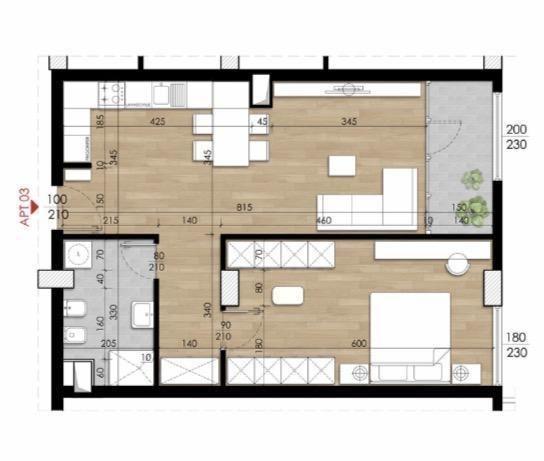 SHITET APARTAMENT 1+1 FUSHA E AVIACIONIT 133.000 EURO