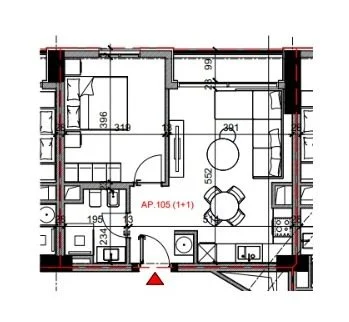 Tirane, shitet apartament 1+1 Kati 1, 152.880 € (Rruga Bardhyl)