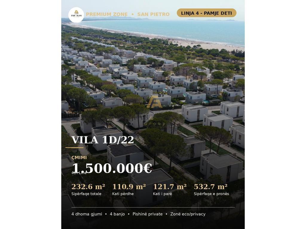 Vilë 4+4 Në Shitje në San Pietro Resort - Lalzi Bay, Durrës