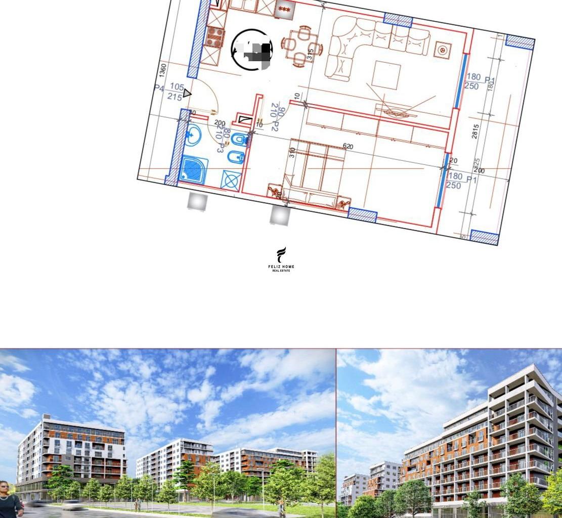 SHITET APARTAMENT 1+1 PASKUQAN 97.600 EURO FH-77243