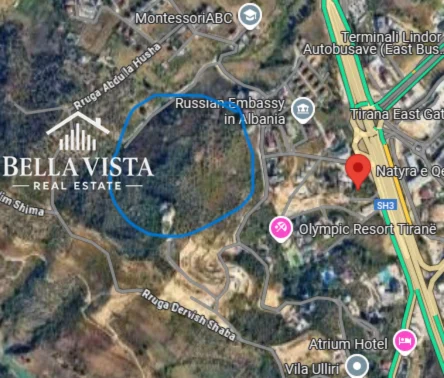 Tirane, shitet toke, 3.000 m² 1.000.000 € (Mjull Bathore, Natyra e Qete)
