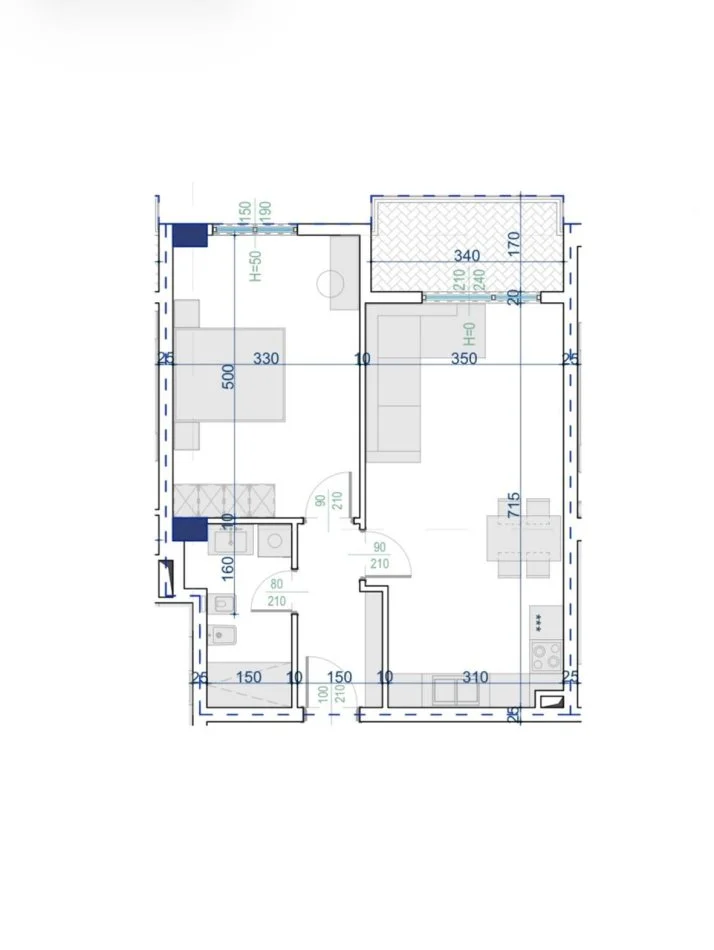 Tirane, shitet apartament 1+1+Ballkon Kati 4, 71 m² 64.100 € (KAMEZ)