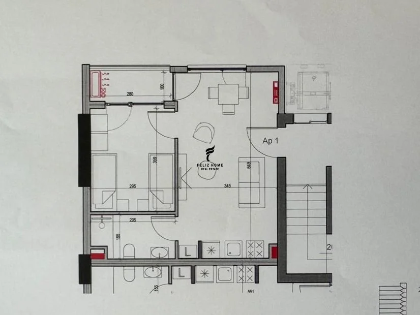 Tirane, shitet apartament 1+1 Kati 3, 54 m² 125.000 € (RRUGA E KAVAJES)
