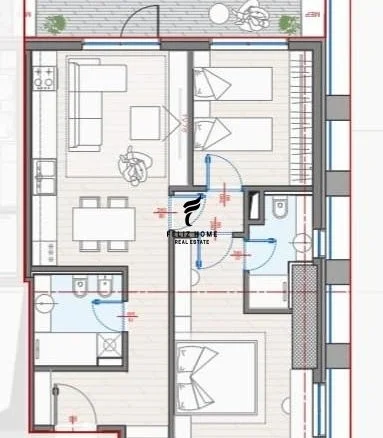 Tirane, vendesi appartamento 2+1+Balcone Piano 19, 120 m² 266.000 € (ZOGU I ZI)