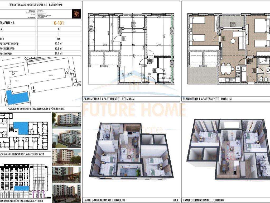 0696044423 Apartment 2+1 for Sale, 'VM' Residence, Golem, Kavajë