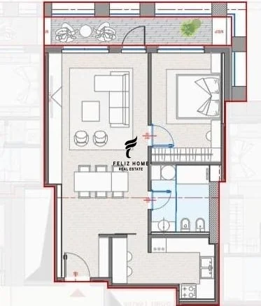 Tirane, Apartment for Sale 1+1+Balcony, 8th Floor, 111 m², €245,000 (ZOGU I ZI)