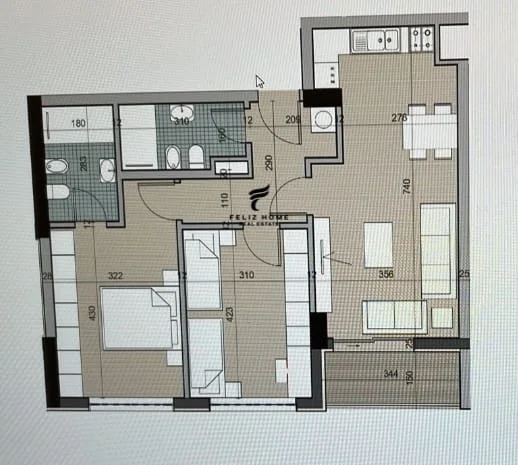 Tirane, appartamento in vendita 2+1+Balcone Piano 3, 104 m² 105.000 € (UNIVERS CITY)