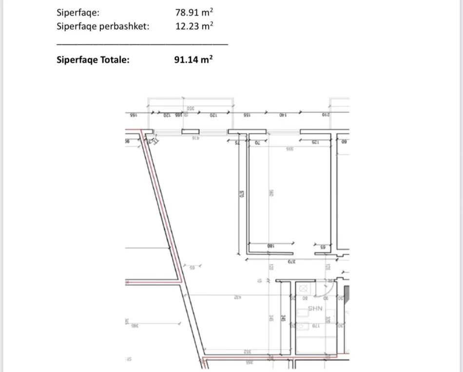 Tirane, vendesi appartamento 1+1 Piano 1, 92 m² 156.000 € (PORTA TIRANA E RE)