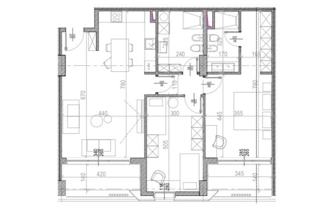 Tirane, vendesi appartamento 2+1+Balcone Piano 7, 135 m² 271.000 € (RIVER SIDE RESIDENCE)