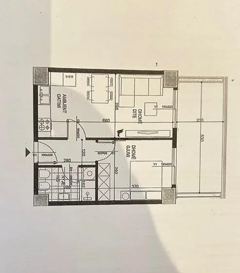 Tirane, vendesi appartamento 1+1 Piano 2, 77 m² 108.500 € (FUSHA E AVIACIONIT)