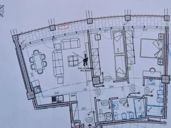 Tirane, vendesi appartamento 2+1 Piano 6, 116 m² 600.000 € (Vista Lago)