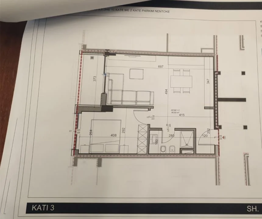 Tirane, shitet apartament 1+1+Ballkon Kati 3, 67 m² 172.000 € (PAZARI I RI)