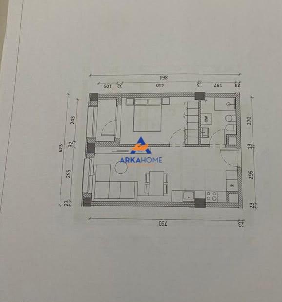 SHITET APARTAMENT 1+1 "KADIU, ALI DEM" 93200 EURO