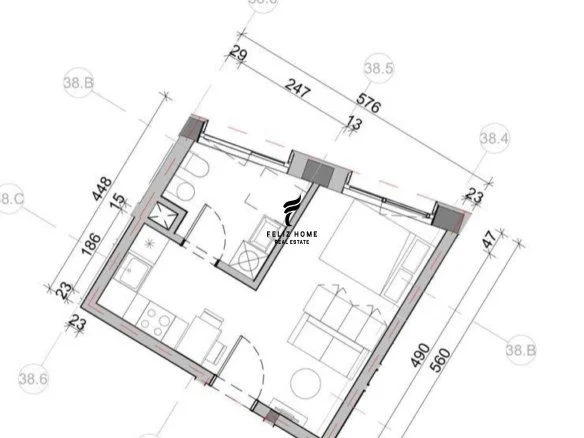 Tirane, shitet garsonier 1+1 Kati 6, 32 m² 69.000 € (ALI DEMI)