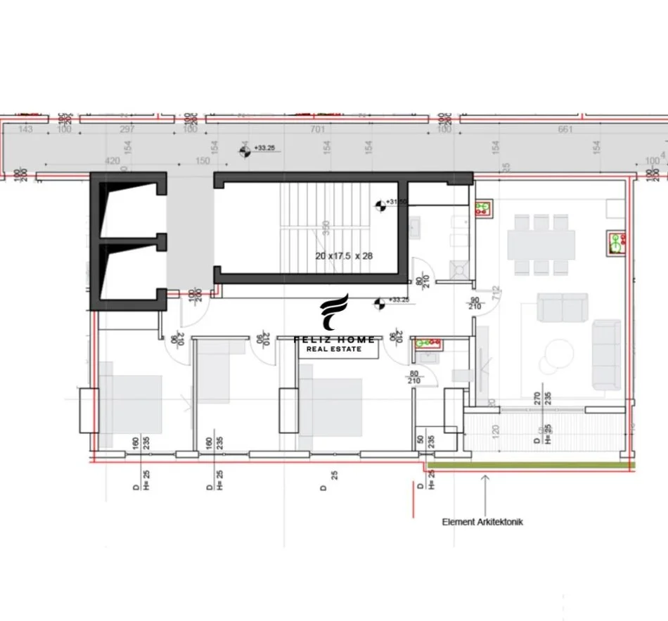 Tirane, shitet apartament 3+1 Kati 9, 140 m² 308.000 € (RRUGA E KAVAJES)