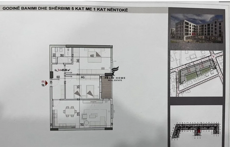 Tirane, shitet apartament 2+1+Ballkon Kati 1, 100 m² 75.700 € (KAMEZ)