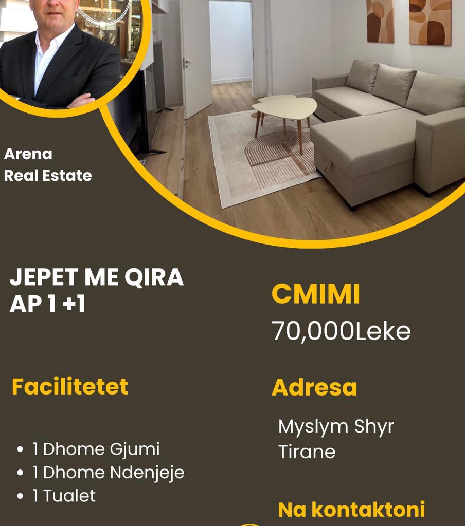 Jap me qira Apartament 1+1 te mobiluar Myslym Shyri