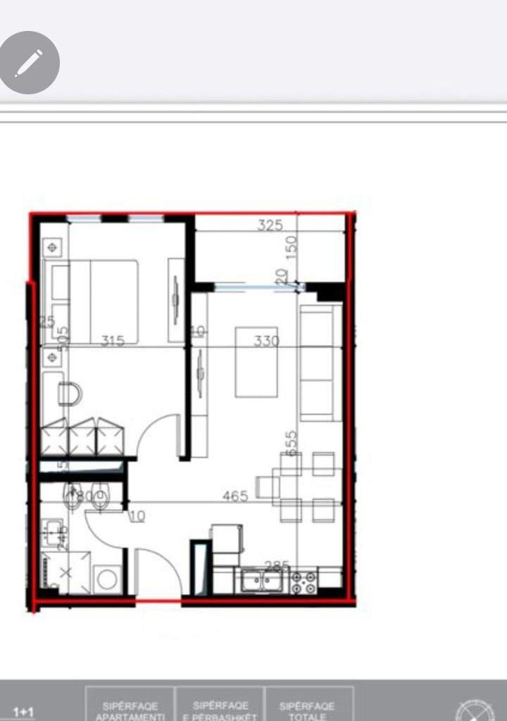 APARTAMENT NE SHITJE 1+1 UNIVERS CITY