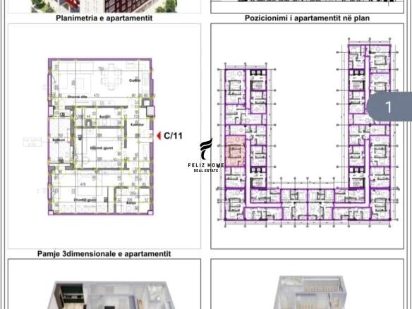 SHITET APARTAMENT 2+1 RRUGA E KAVAJES 228.000 EURO FH-59232