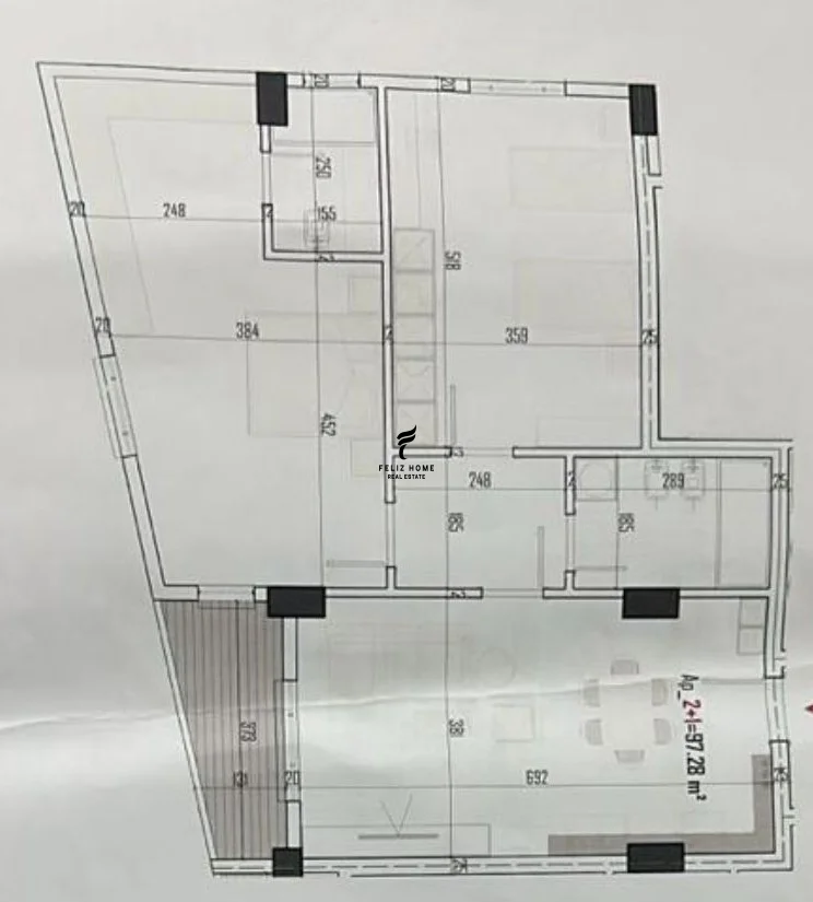 Tirane, vendesi appartamento 2+1 Piano 7, 97 m² 110.000 € (PAS)