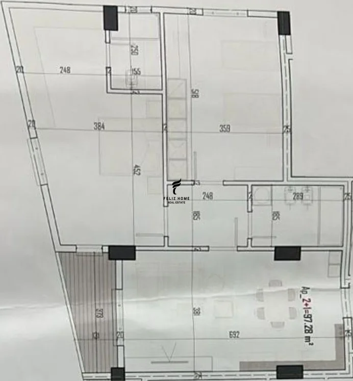 Tirane, vendesi appartamento 2+1 Piano 7, 97 m² 110.000 € (PAS)