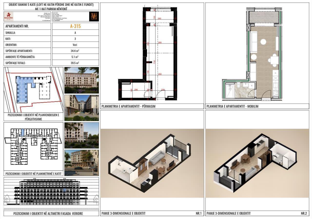 +355693150128. Studio for Sale at "MIDDAL RESIDENCE", Mali