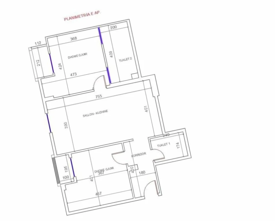 Tirane, vendesi appartamento 1+1 Piano 4, 112 m² 268.000 € (vicino al parco)